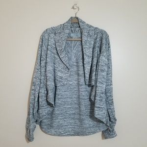 Athleta Gray Open Cardigan with Pockets Size L